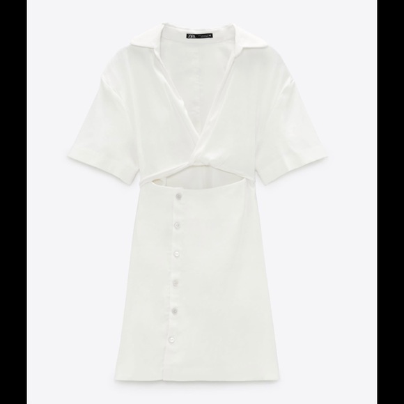 Zara cut out linen blend dress - Picture 9 of 11